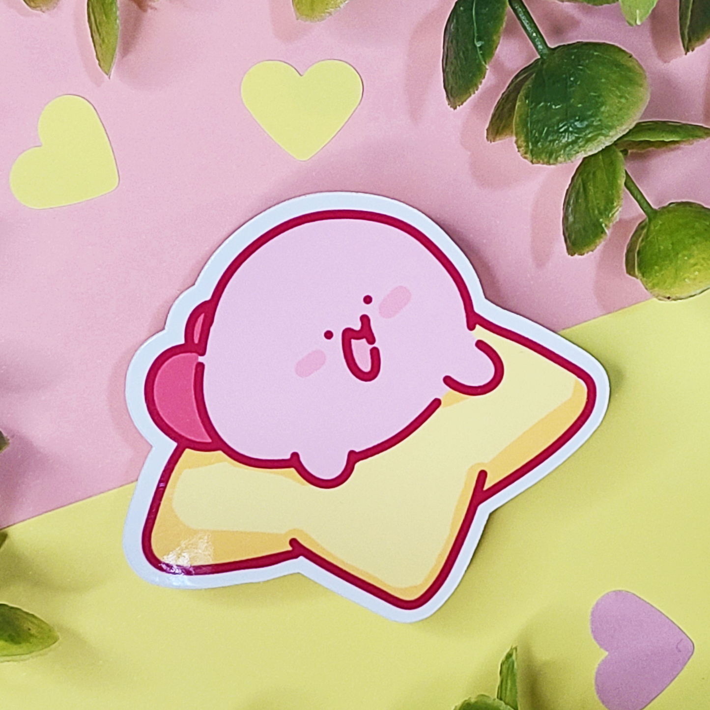 "FLYING KIRB" VINYL STICKER