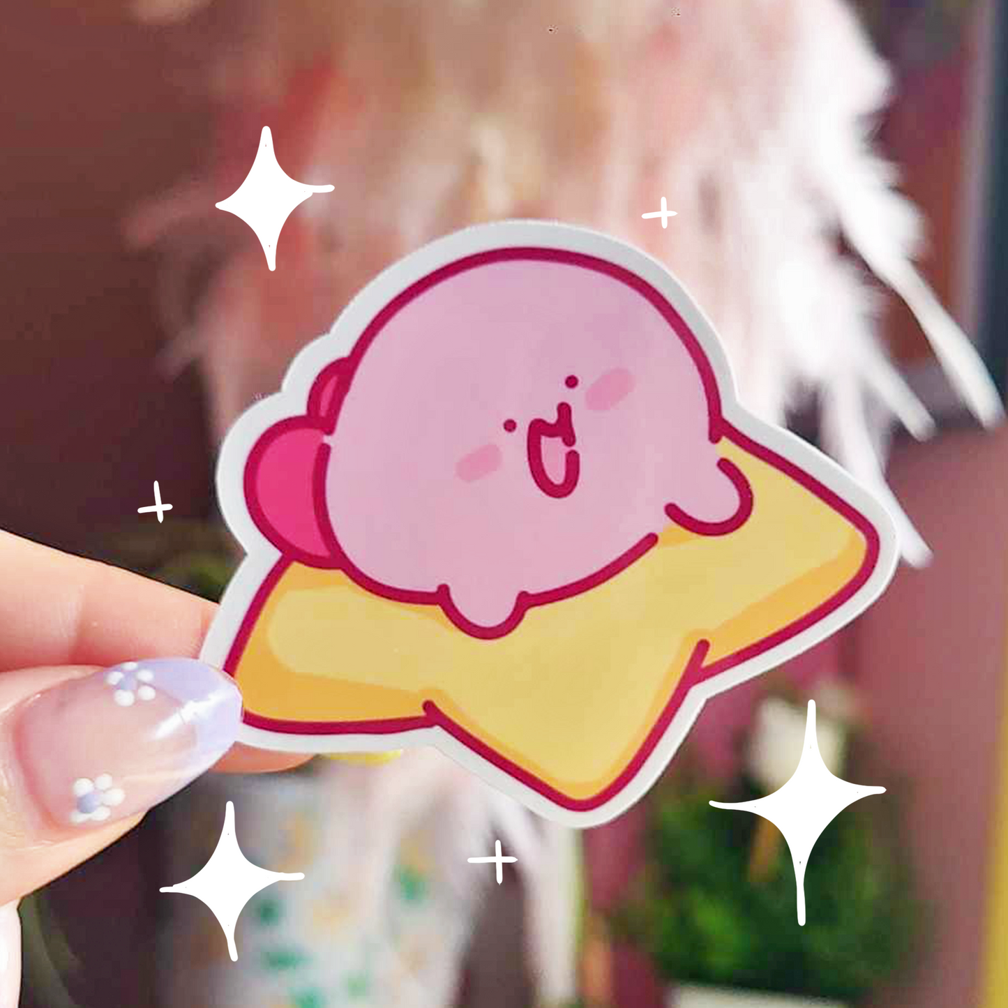 "FLYING KIRB" VINYL STICKER