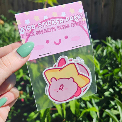 Kirb Sticker Pack - 5 Fan Favorite Kirbs!