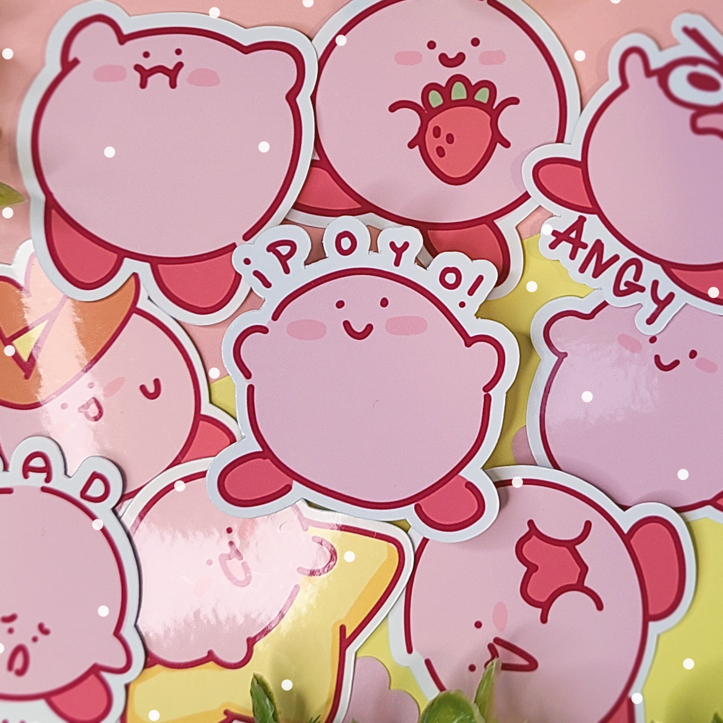 "PUFFCHEEK KIRB" VINYL STICKER