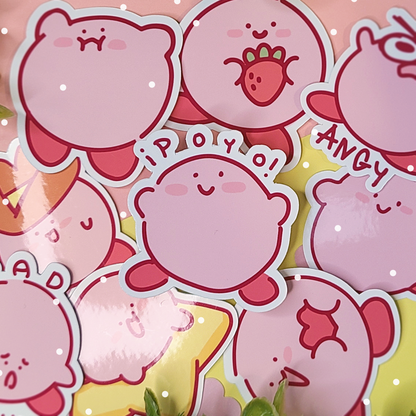 "PUFFCHEEK KIRB" VINYL STICKER